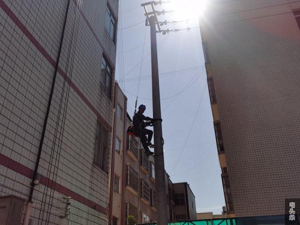 参培人员练习登杆